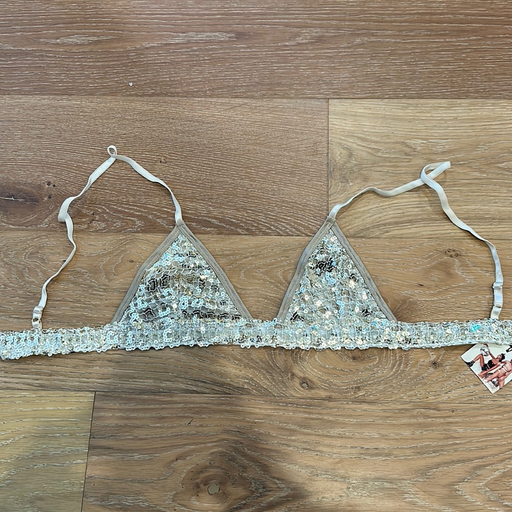 Disco Bra Sequin - Gold - eastnwest label